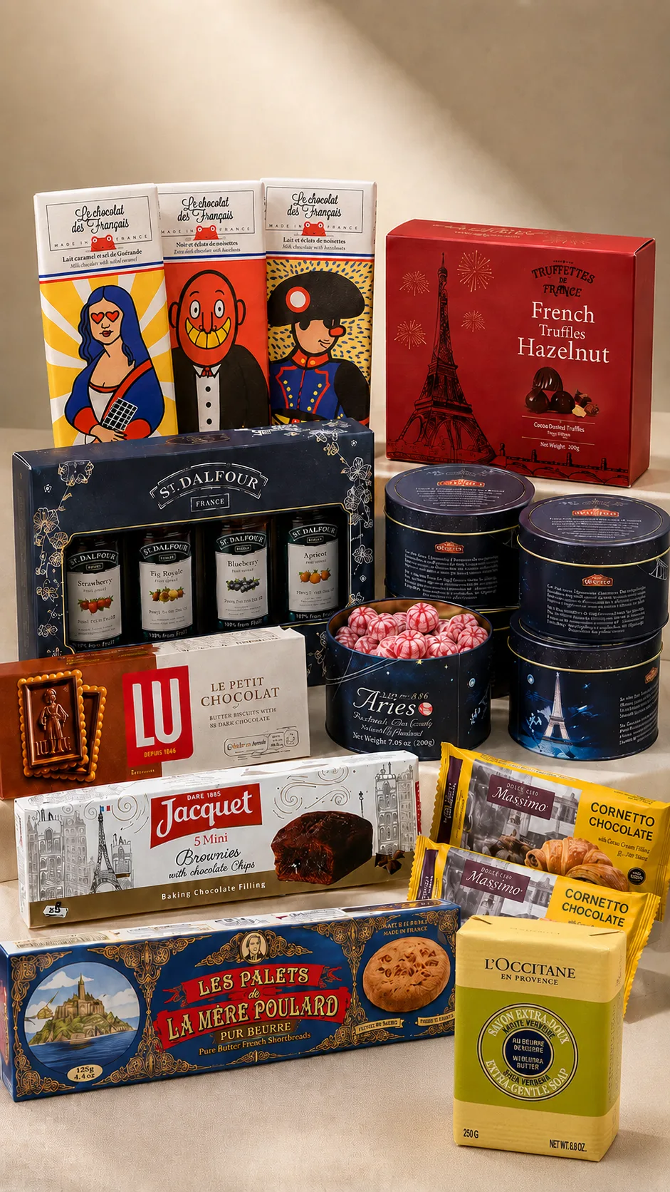 Lucky Panda French box product assortment